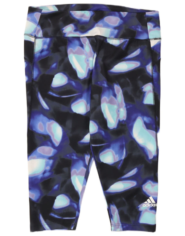 Legginsy Adidas Damskie Aeroready Abstract Pattern UK 24/26 2XL Granatowe