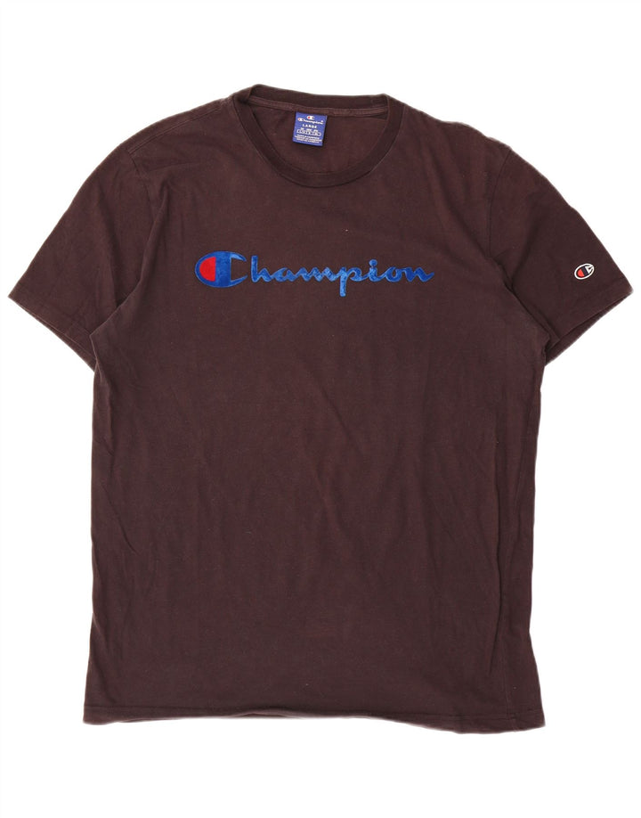 Męski T-shirt Champion z grafiką, duży, brązowy