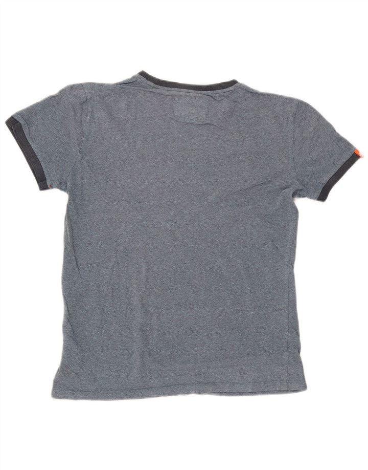 T-shirt męski Superdry, mały, granatowy, bawełniany