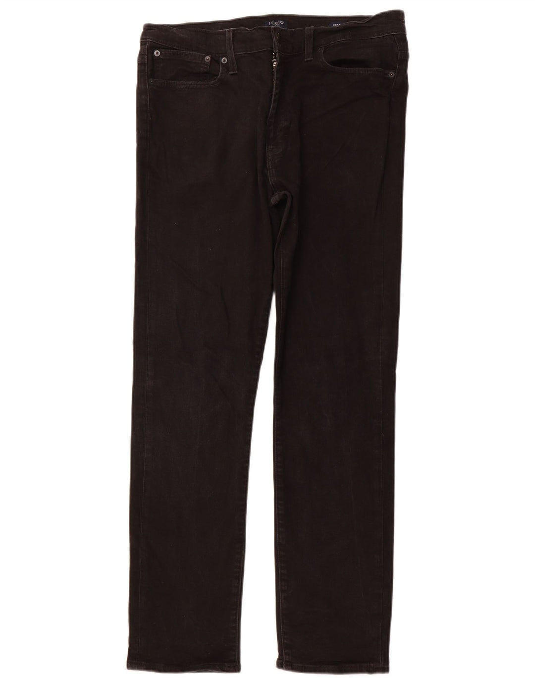 J. CREW Męskie jeansy Flex Straight W34 L32 Czarna bawełna