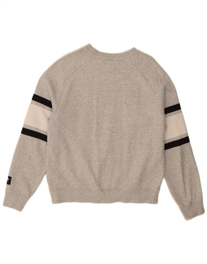 Damska bluza dresowa Nike Graphic Oversize, mała, szara, z blokami kolorów