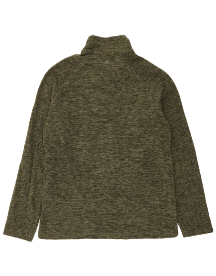 Męski sweter polarowy Mountain Warehouse z zamkiem błyskawicznym, mały, khaki, nakrapiany