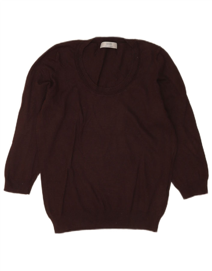 Marks & Spencer Damski sweter z dekoltem w łódkę, UK 12, średni brąz