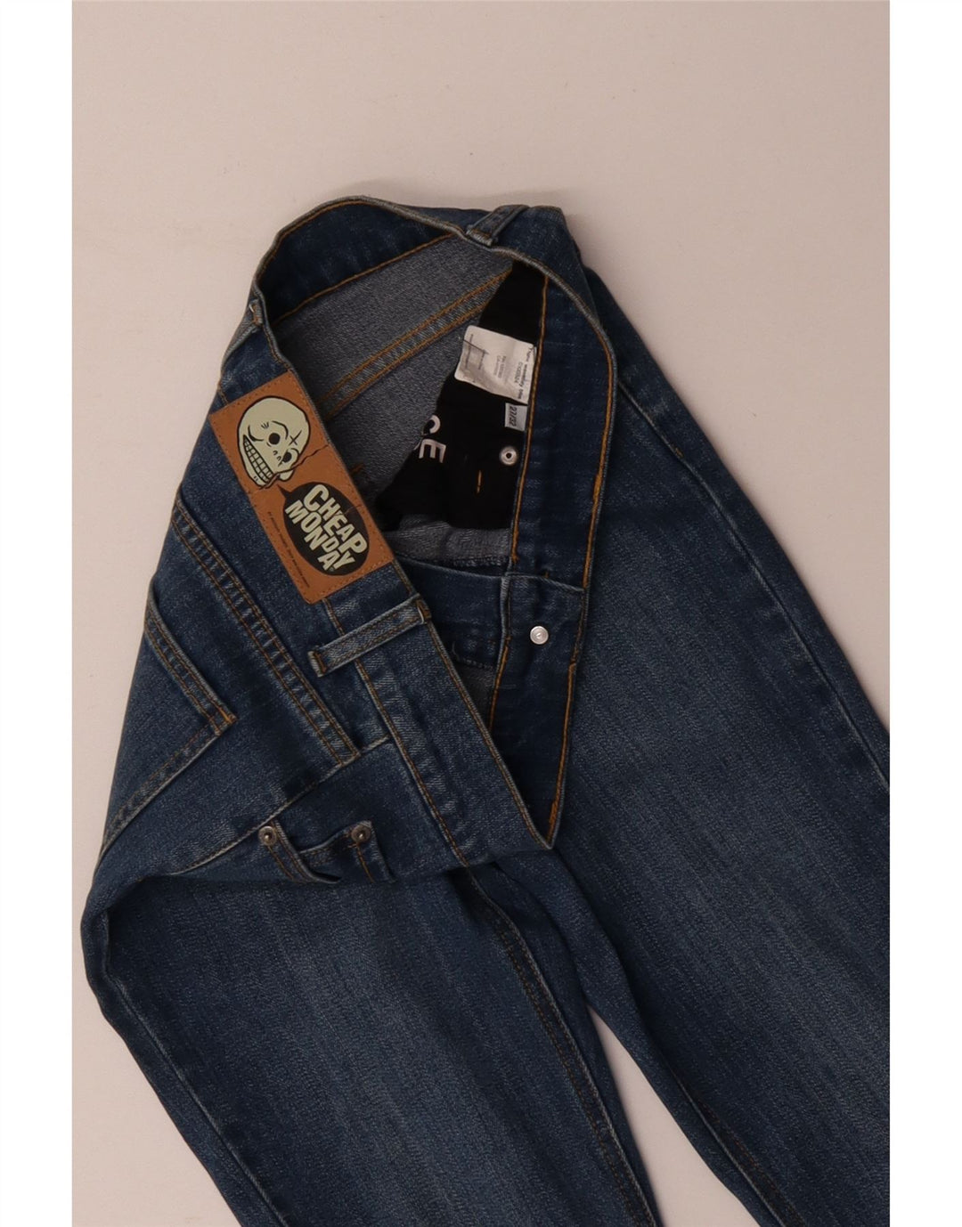 TANIE Dżinsy damskie Skinny W27 L32 Niebieskie bawełniane