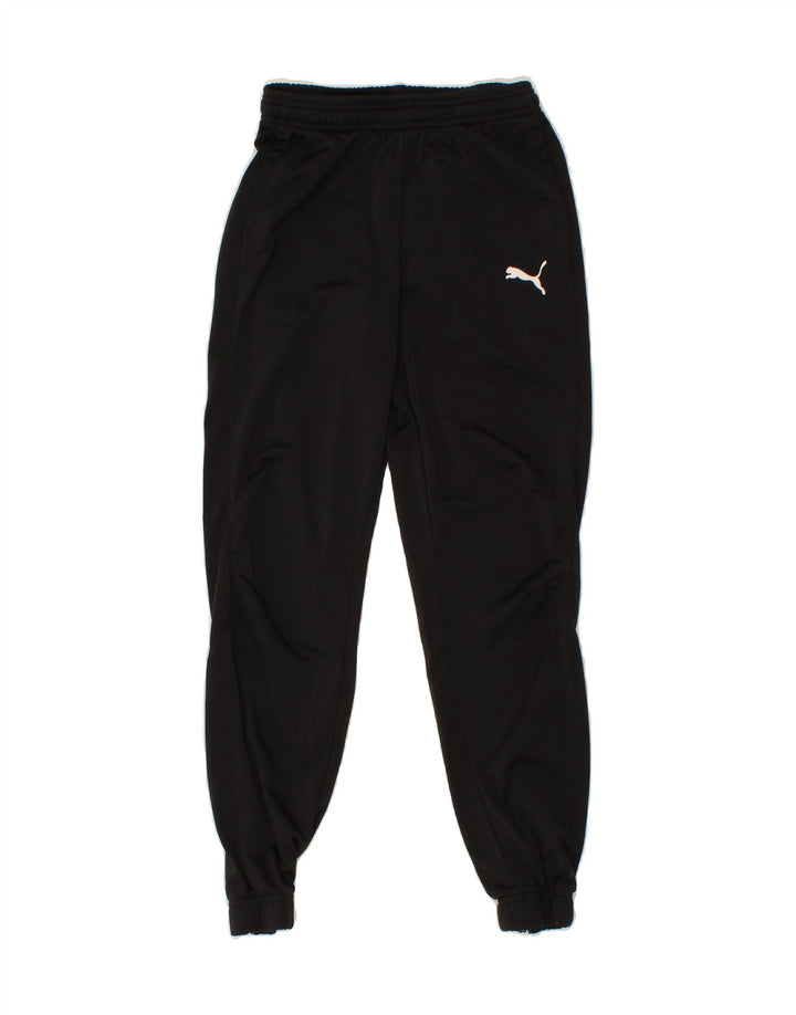 PUMA Boys Tracksuit Trousers Joggers 11-12 Years Black Polyester Vintage Puma and Second-Hand Puma from Messina Hembry 
