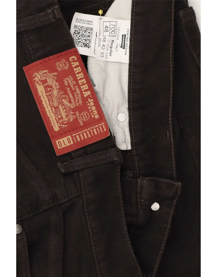 Męskie spodnie codzienne Carrera 700 o regularnym kroju IT 48 Medium W33 L33 Brązowe