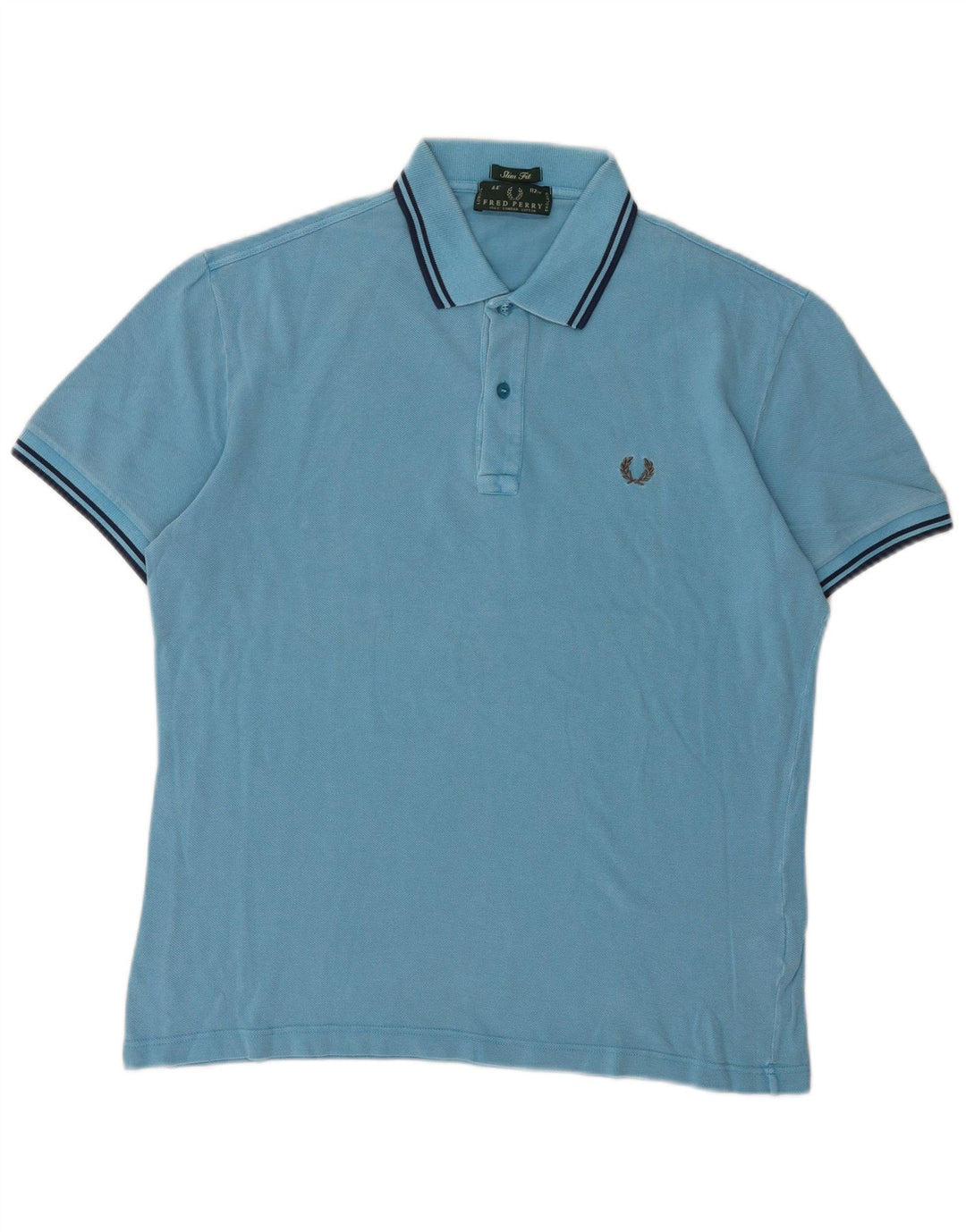 Męska koszulka polo Fred Perry Slim Fit, średnia niebieska, bawełniana