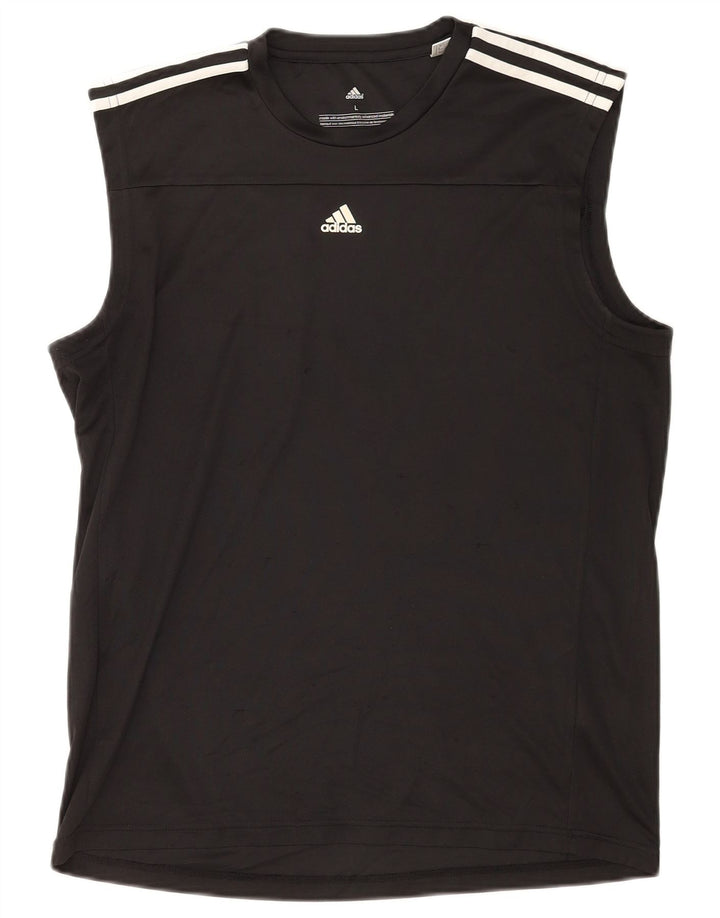 Adidas Męska kamizelka Climalite Top, duża, czarna, poliester