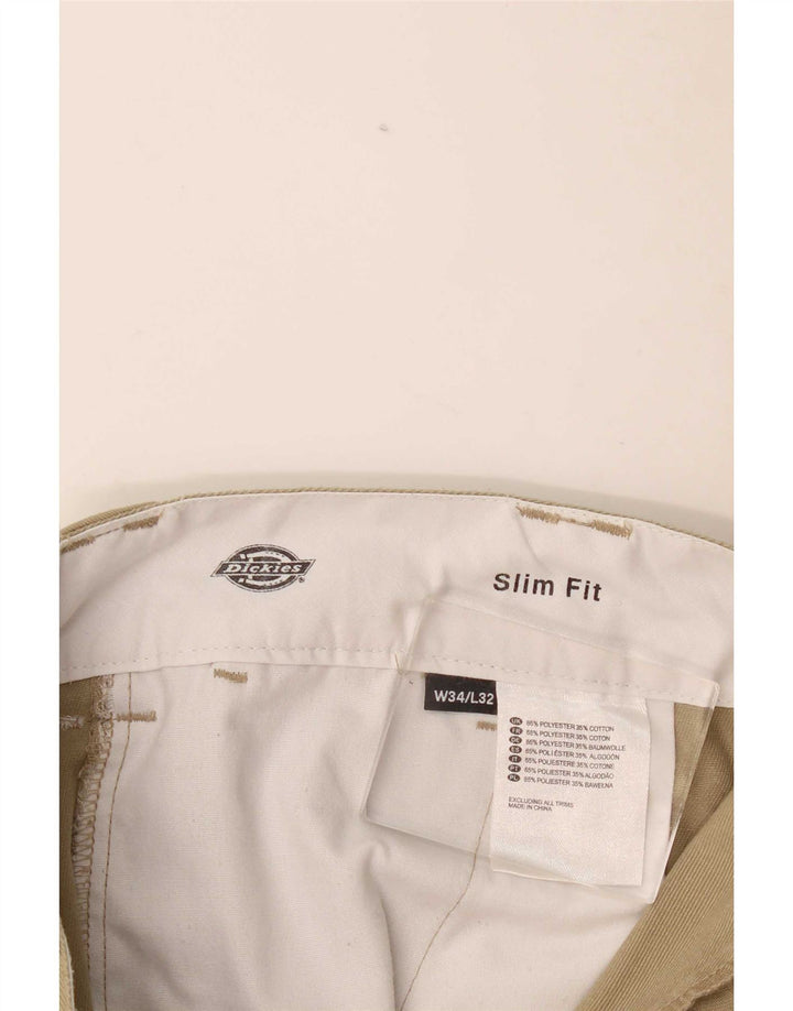 Męskie spodnie chino Dickies Slim Fit W34 L32 Khaki poliester