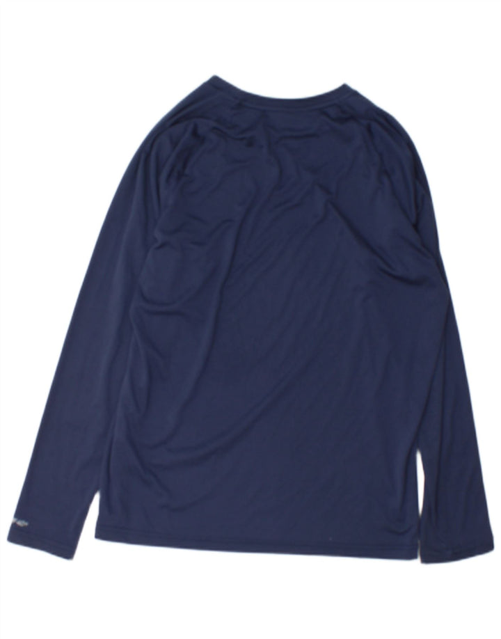 Męska koszulka Nike Dri Fit z długim rękawem, średnia, granatowa