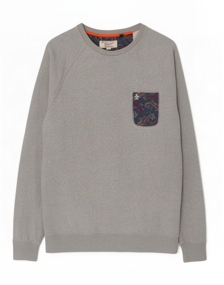 Męska bluza z kapturem Penguin XL, szara
