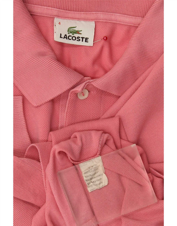 Męska koszulka polo Lacoste, rozmiar 4, średnia, różowa, bawełniana