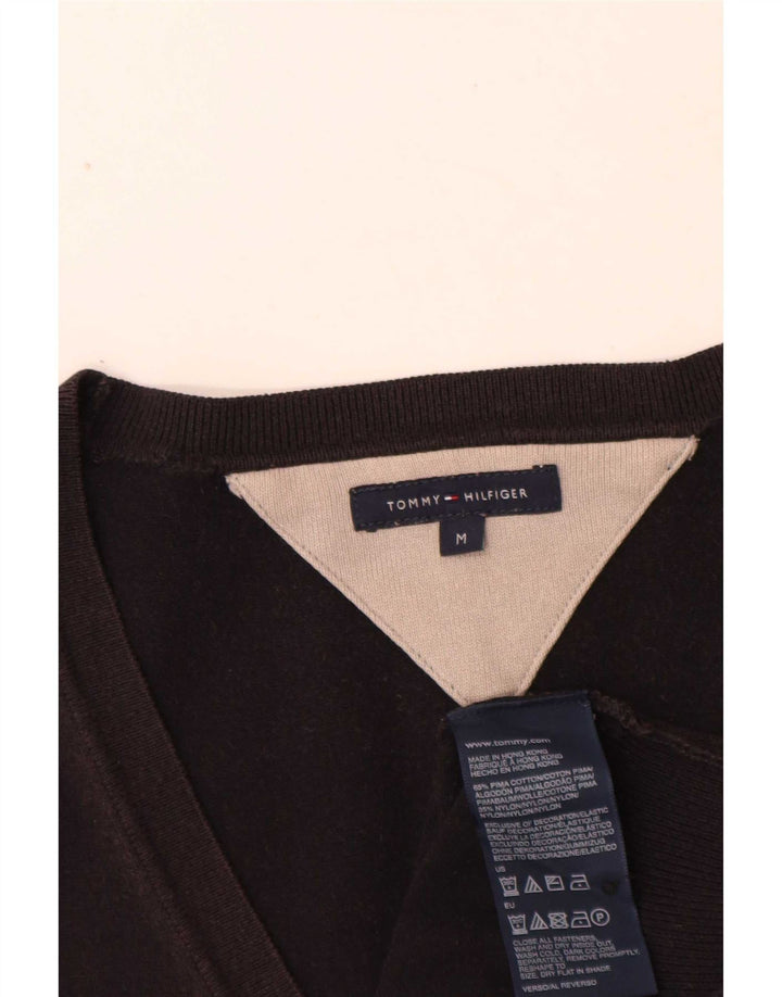 Damski sweter rozpinany Tommy Hilfiger Średni czarny bawełniany klasyk