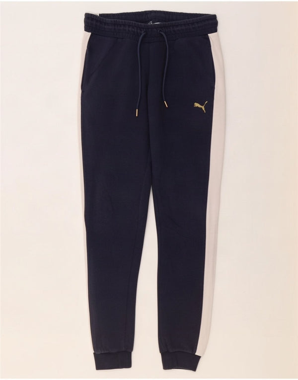 Damskie spodnie dresowe Puma Joggers, średni granat, blok kolorów