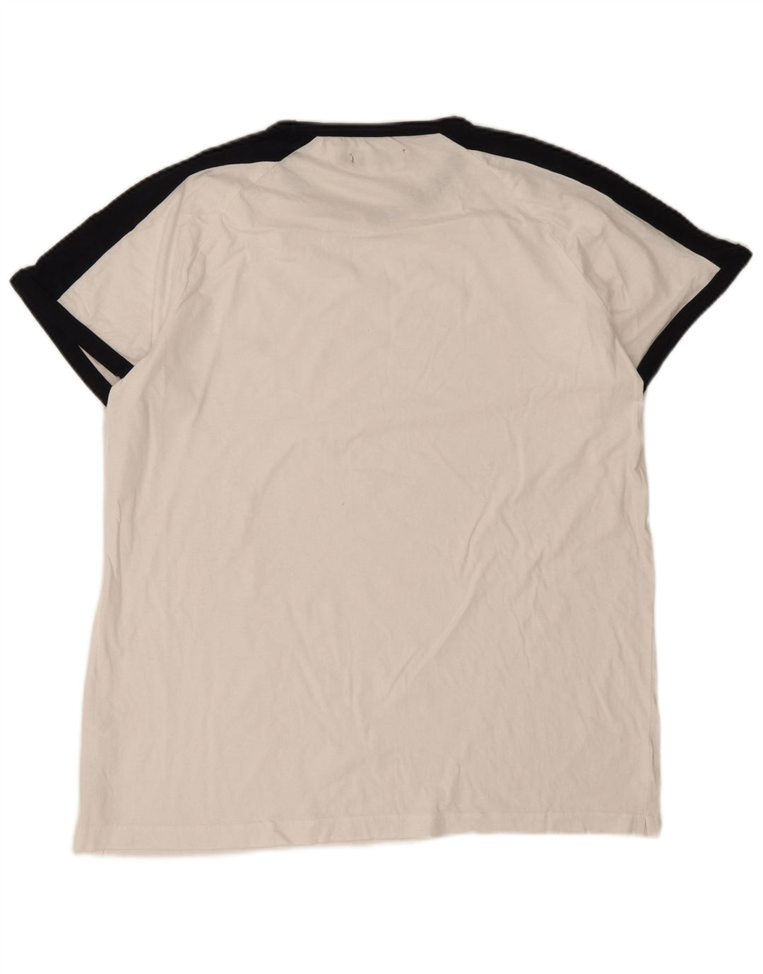 T-shirt męski French Connection Top 2XL Biała bawełna z blokami kolorów