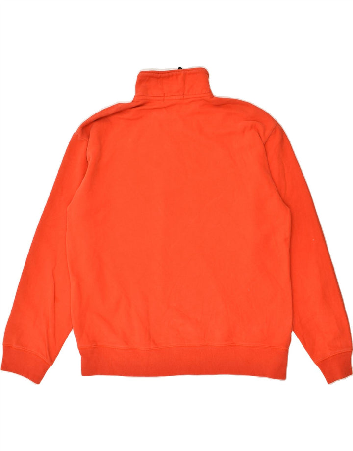 NAUTICA Mens Zip Neck Sweatshirt Jumper Large Orange Vintage Nautica and Second-Hand Nautica from Messina Hembry 