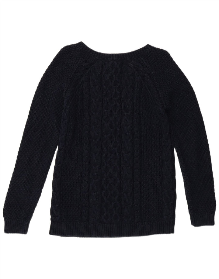 Damski sweter Fat Face z dekoltem w łódkę UK 12 Średni granatowy