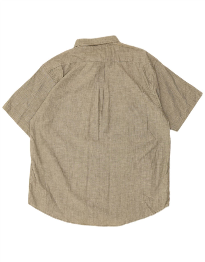 Koszula męska z krótkim rękawem VINTAGE XL, szara, bawełniana