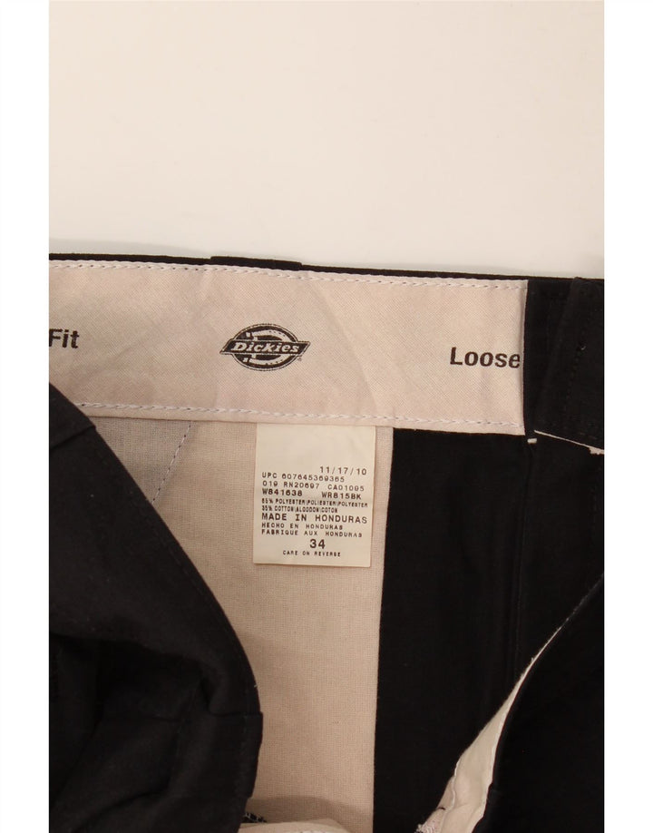Męskie szorty cargo DICKIES o luźnym kroju W34, duże, czarne, poliestrowe