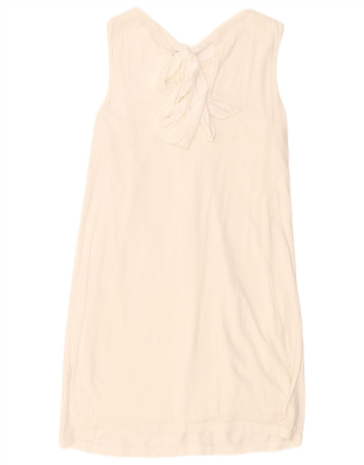 Sukienka damska Massimo Dutti bez rękawów, regularna, typu shift UK 10, mała, biała