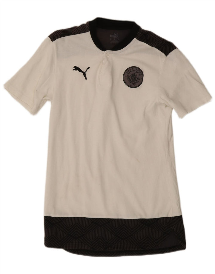 Męska koszulka t-shirtowa Puma Manchester City, średnia, biała, geometryczna