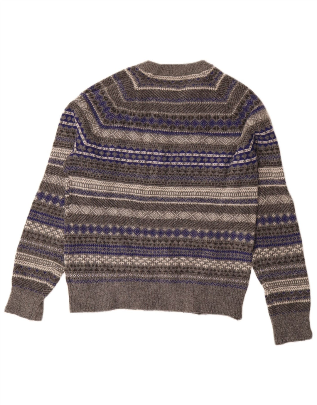 Sweter damski Gap z okrągłym dekoltem UK 14 Średni szary Fair Isle Wool