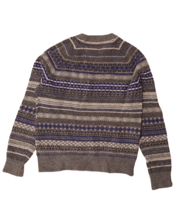 Sweter damski Gap z okrągłym dekoltem UK 14 Średni szary Fair Isle Wool