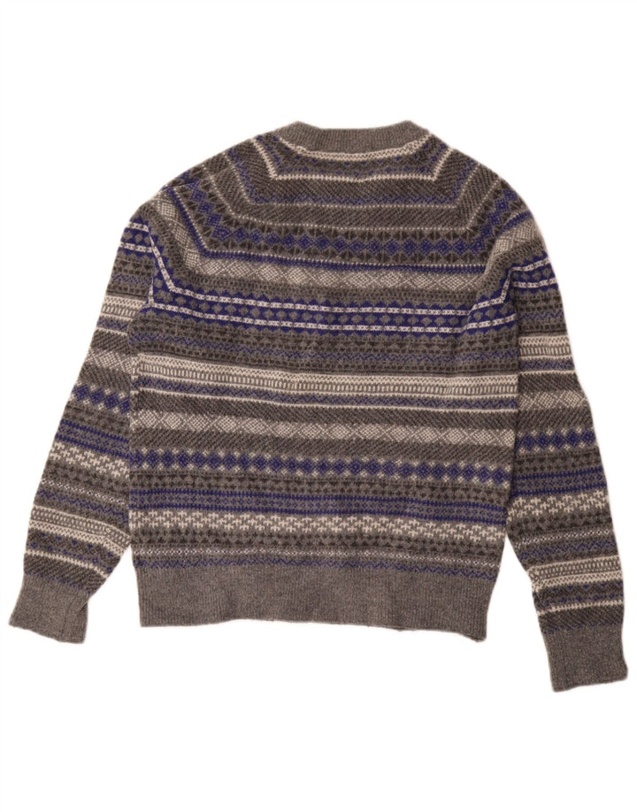 Sweter damski Gap z okrągłym dekoltem UK 14 Średni szary Fair Isle Wool