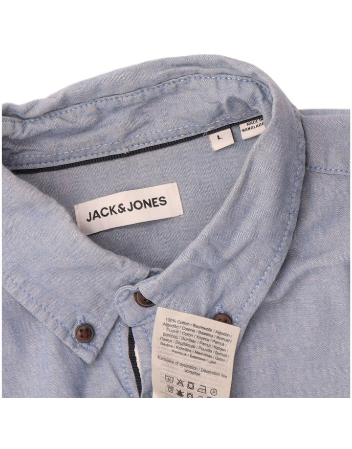Koszula męska Jack & Jones, duża, niebieska, bawełniana