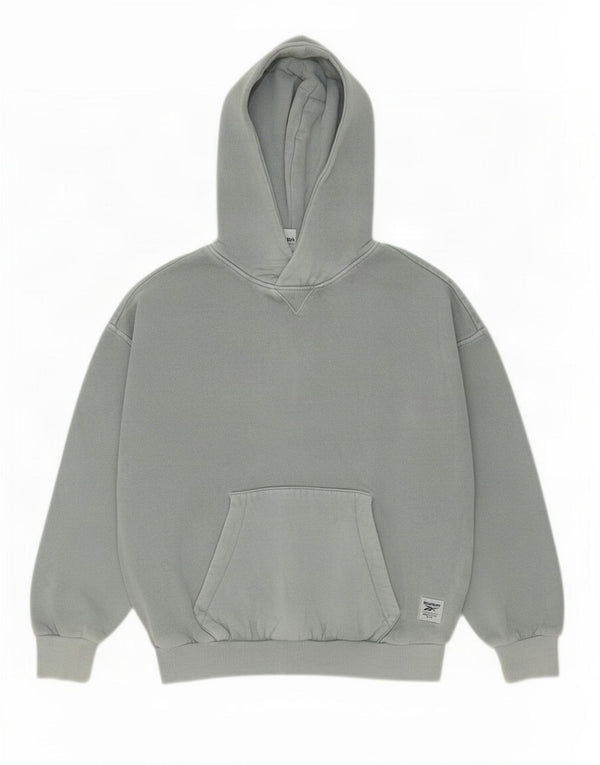 Damski sweter oversize z kapturem Reebok UK 4/6 XS, szara bawełna