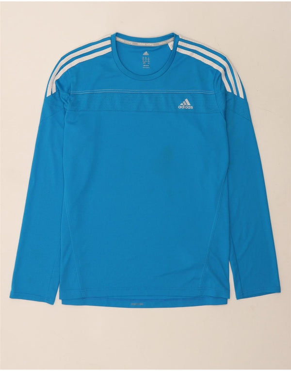 Adidas Męska koszulka Climalite z długim rękawem XL, niebieska, poliestrowa