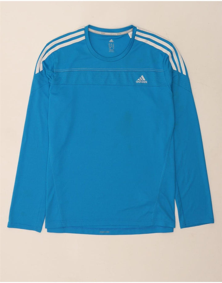 Adidas Męska koszulka Climalite z długim rękawem XL, niebieska, poliestrowa