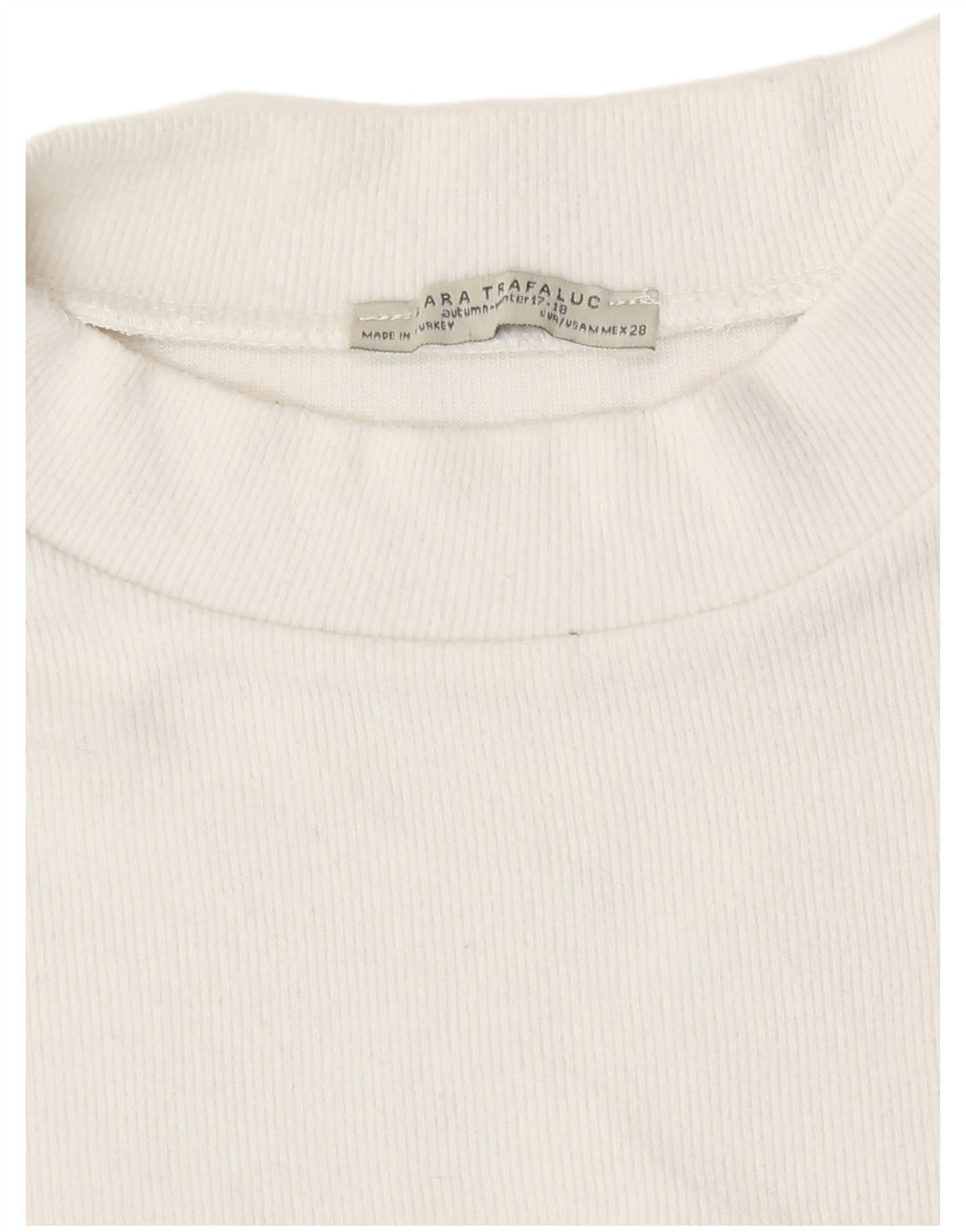 Damska koszulka Crop Top Zara UK 12, średnia biała bawełna