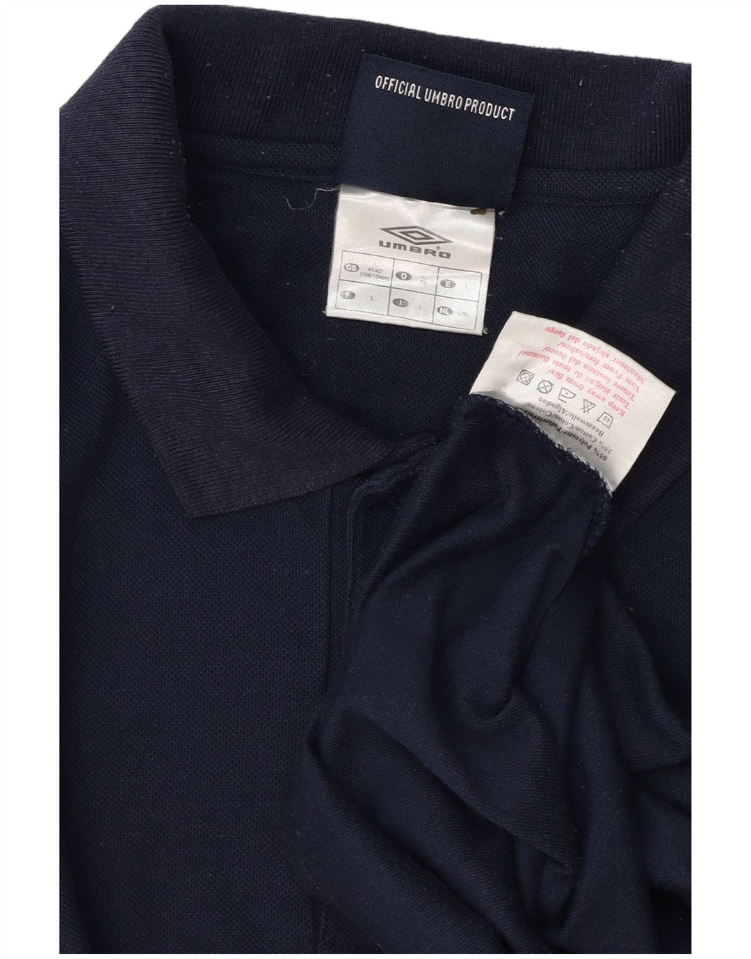 Męska koszulka polo Umbro, duża, granatowa, z poliestru