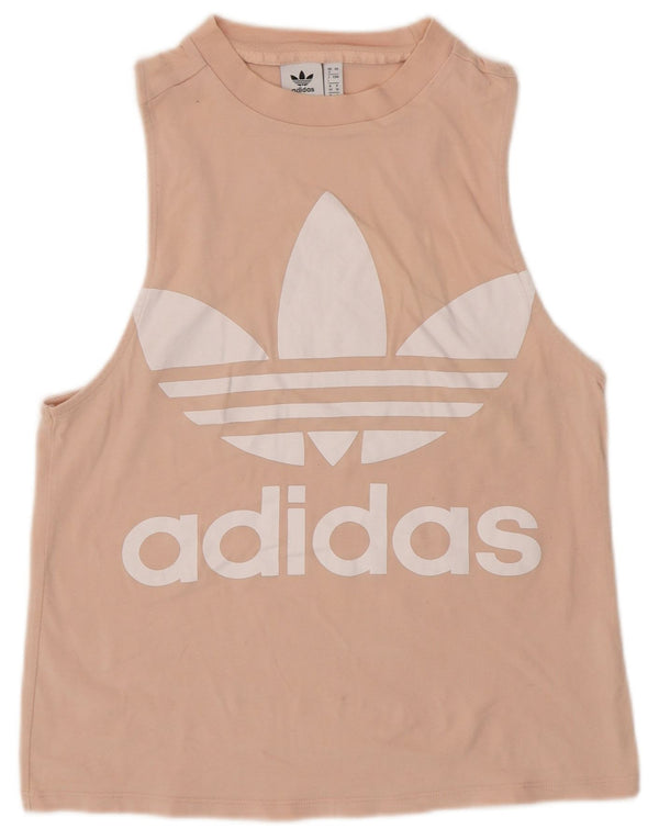 Damska kamizelka graficzna adidas Top UK 8 Small Beżowa