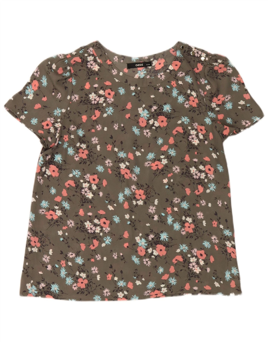 Bluzka damska Oasis Top UK 10, mała, zielona w kwiaty