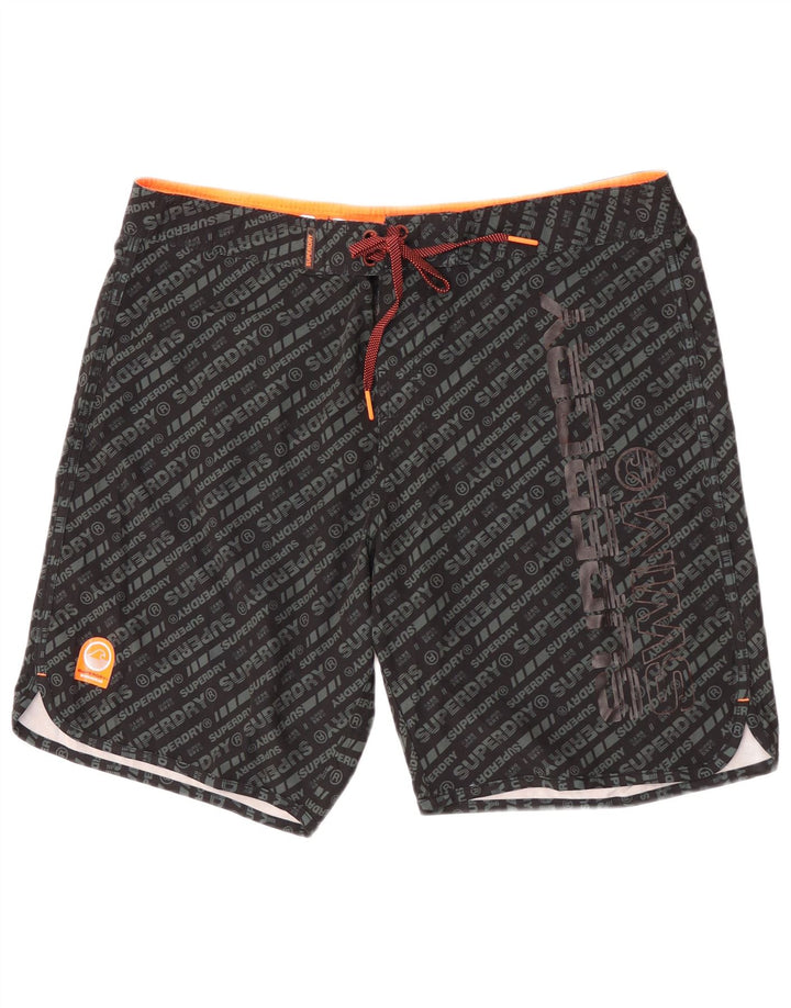 Męskie spodenki kąpielowe Superdry Graphic Regular XL, czarny poliester