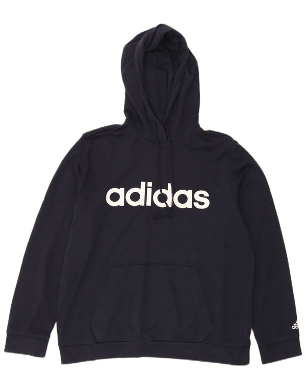 Damska bluza z kapturem Adidas Graphic UK 20/22 XL Granatowa bawełna