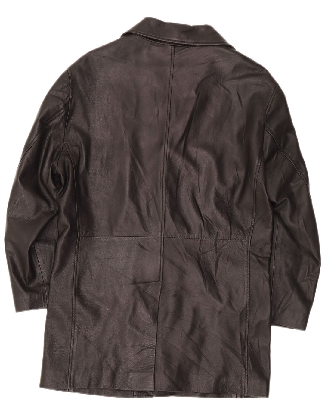 Vintage męski płaszcz skórzany UK 36 Small Black
