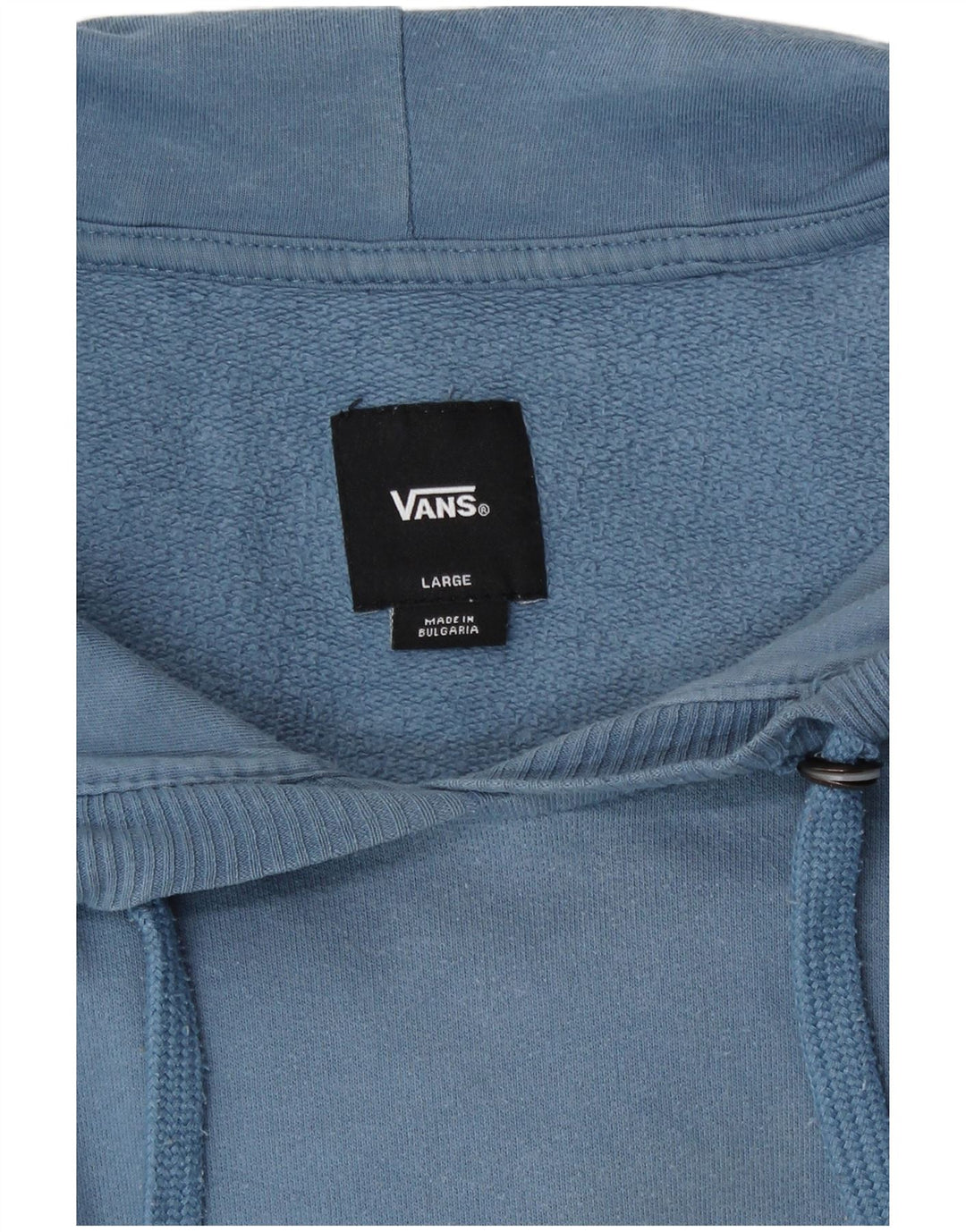 Męski sweter z kapturem Vans z grafiką, duży, niebieski, bawełniany