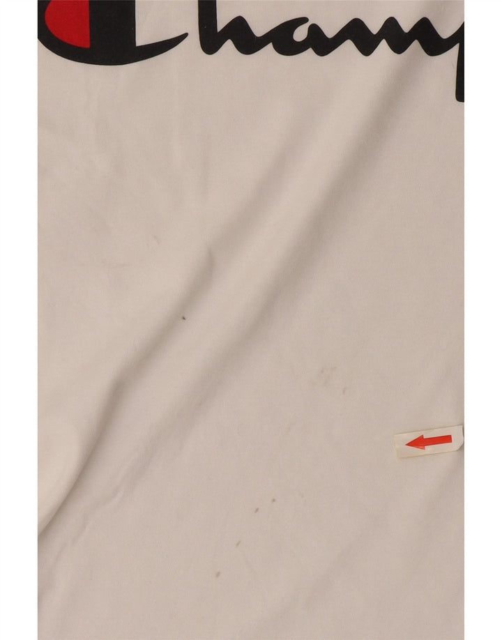 Męska koszulka z grafiką Champion, średnia, biała bawełna