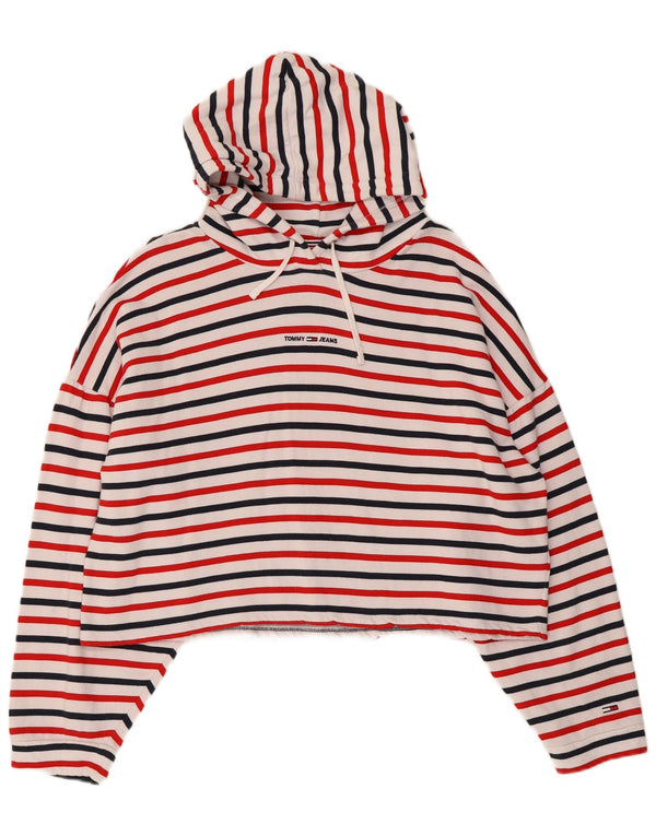 Damski sweter z kapturem Tommy Hilfiger UK 16, duże, wielokolorowe paski