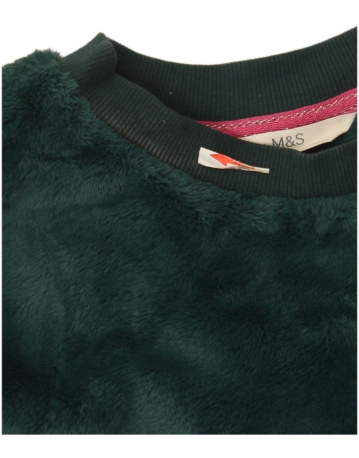 Damski sweter welurowy Marks & Spencer UK 14, średni zielony