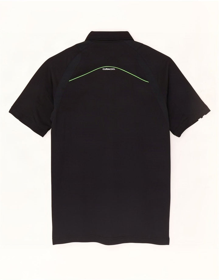 Męska koszulka polo Adidas Climacool, mała, czarna, z poliestru