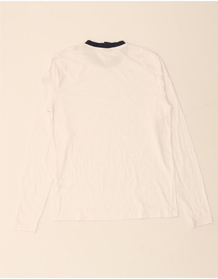 Top męski NORTH SAILS z długim rękawem XS, biały, bawełniany