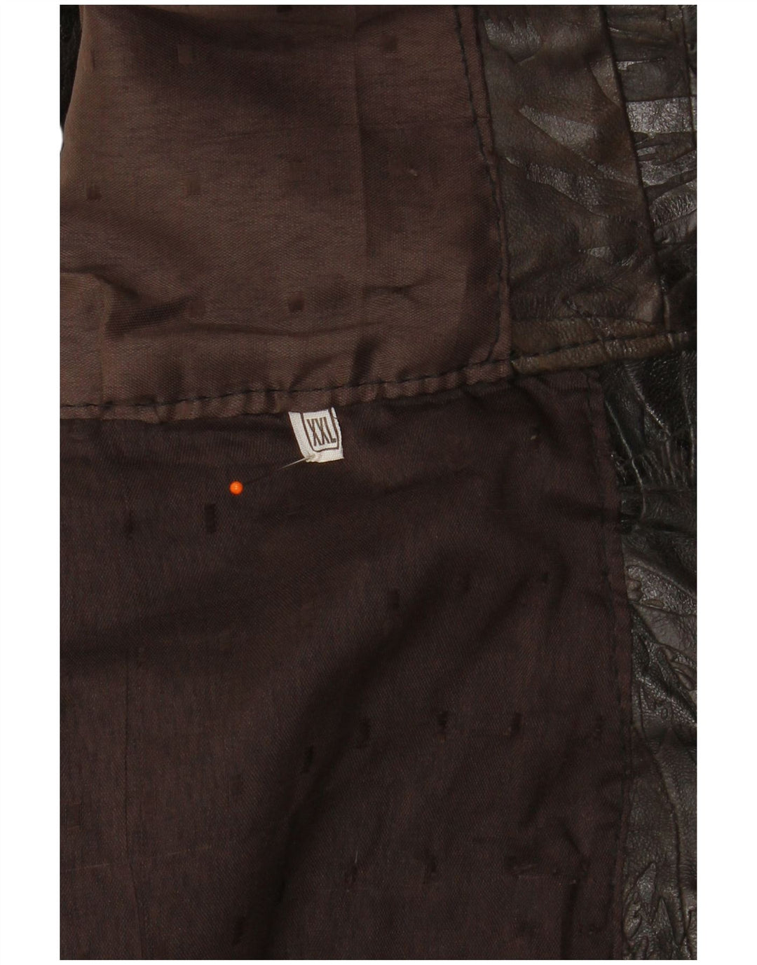 Męska kamizelka skórzana VINTAGE 2XL w kolorze brązowym, patchworkowa