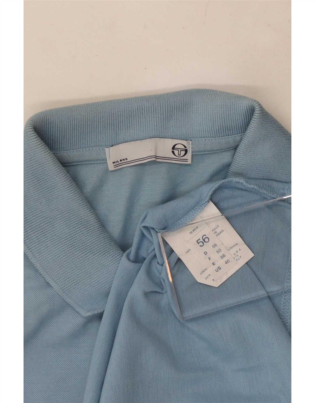 Męska koszulka polo SERGIO TACCHINI Milano IT 56 2XL niebieska bawełniana