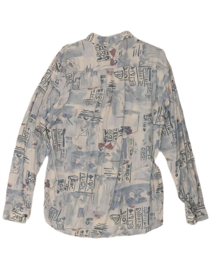 Koszula męska Mac Fashion w abstrakcyjny wzór, duża niebieska