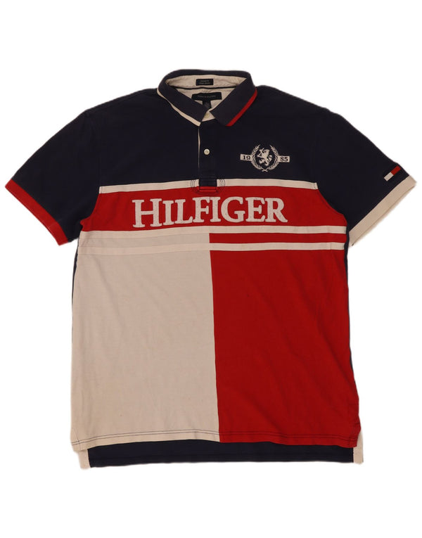 Męska koszulka polo Tommy Hilfiger Graphic Custom Fit XL w kolorze granatowym