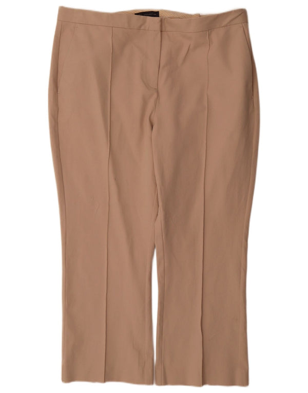 Marks & Spencer Damskie Krótkie spodnie z wysokim stanem UK 20 2XL W38 L26 Beżowe